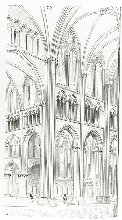 Interior de la Catedral de Cluny de Eugene Emmanuel Viollet le Duc